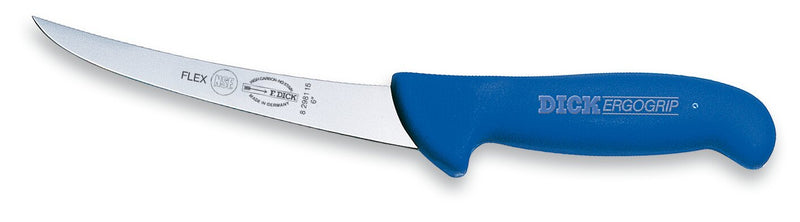 Load image into Gallery viewer, F. Dick 6&quot;  Ergogrip Boning Knife Curved Flexible Blue (8298115)
