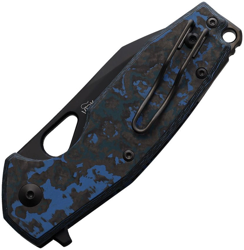 Load image into Gallery viewer, Fox Yaru Linerlock Black/Blue Fat Carbon (FX-FA527LIAS)
