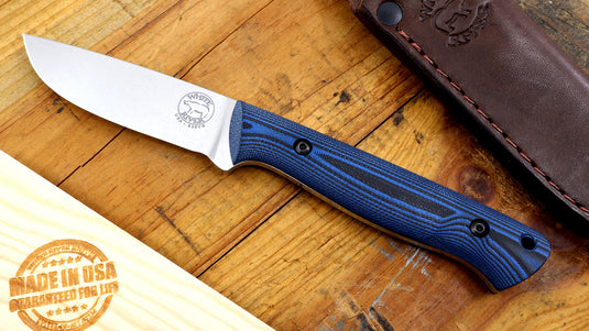 White River Jason Fry Utility Hunter, Blue & Black G10 (WRFRY-UHT-GBB)