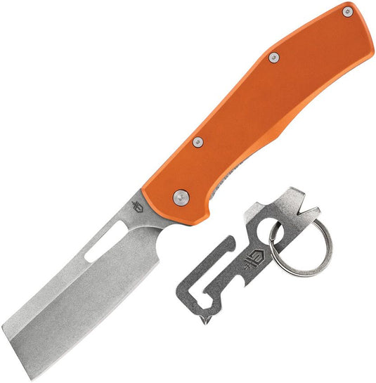 Gerber Flatiron Burnt Orange Anodized Aluminum w/ Mullet Keychain Tool (1065811)