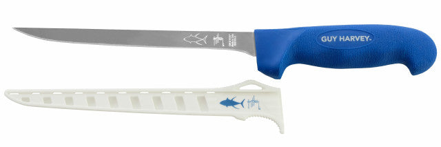 Cargue la imagen en el visor de la galería, Dexter Outdoors® Guy Harvey™ 8&quot; Flexible Fillet Knife with SofGrip™ Handle, Blue (24929)
