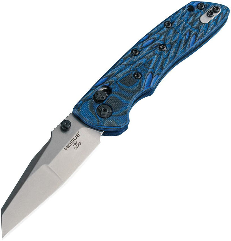 Load image into Gallery viewer, Hogue Deka ABLE Lock Stonewash Wharncliffe Tumbled Blue Lava G10 (HO24263)
