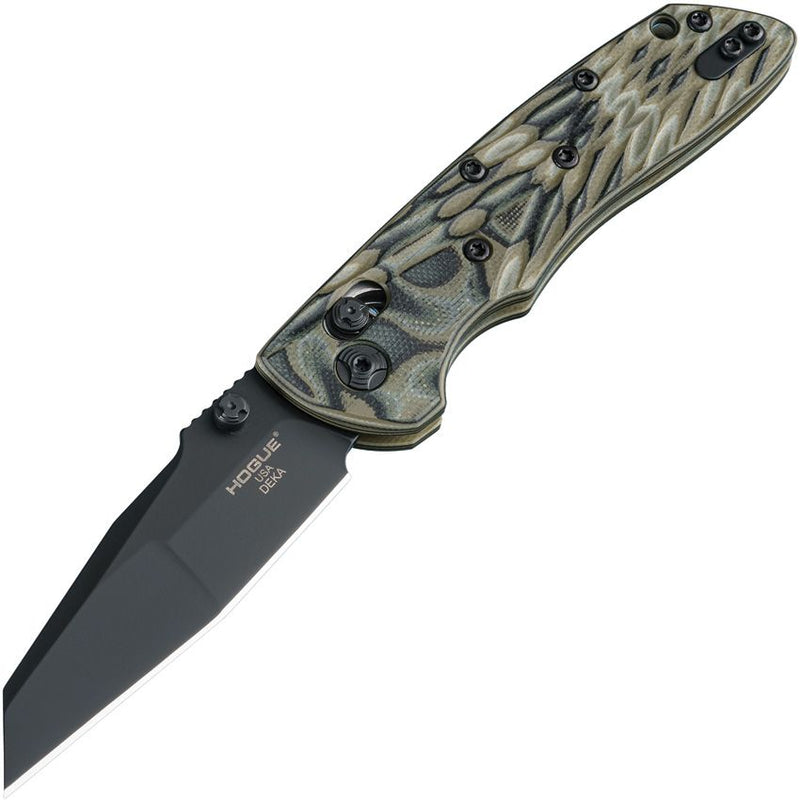 Load image into Gallery viewer, Hogue Deka ABLE Lock Black Wharncliffe G-Mascus Green G10 (HO24268)

