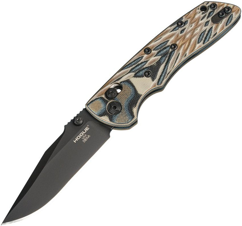 Cargue la imagen en el visor de la galería, Hogue Deka ABLE Lock Black Clip Point G-Mascus Dark Earth G10 (HO24277)
