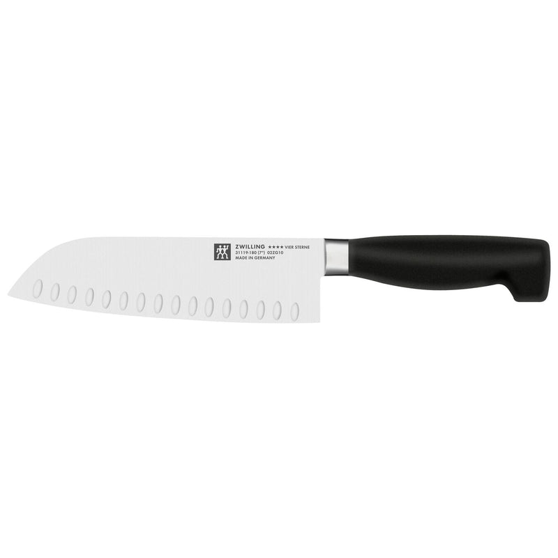 Load image into Gallery viewer, Zwilling Four Star 7&quot; Hollow Edge Santoku (31119-183)

