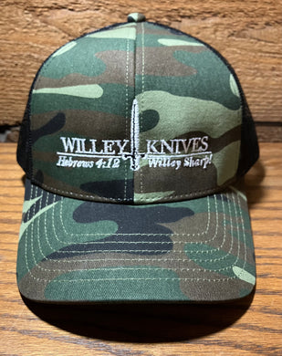 Willey Knives Trucker Cap, Gen Camo with Black Mesh (WKHAT13)