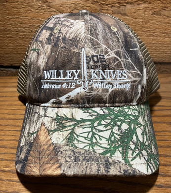 Willey Knives Trucker Cap, Unstructured, RealTree Edge™ Camo with Brown Mesh (WKHAT20)