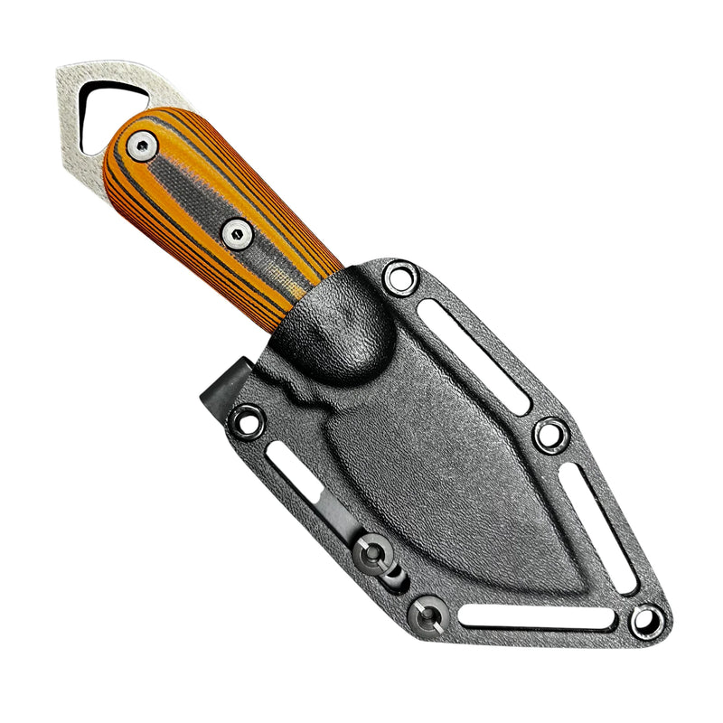 Load image into Gallery viewer, Shed Knives 2026 Skur, Orange &amp; Black Layered G-10 (SK26SKSO)
