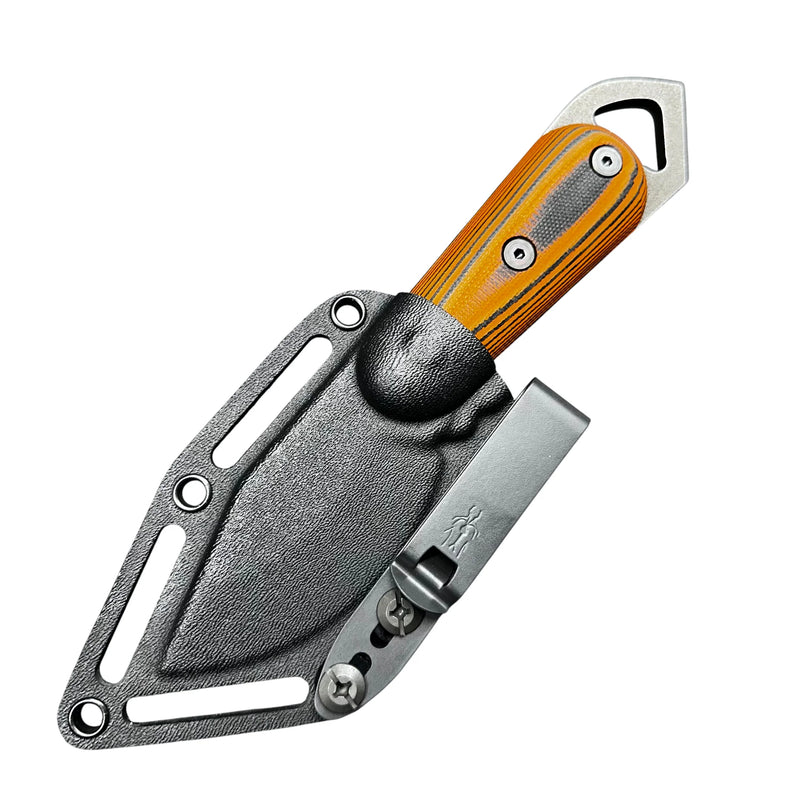 Load image into Gallery viewer, Shed Knives 2026 Skur, Orange &amp; Black Layered G-10 (SK26SKSO)
