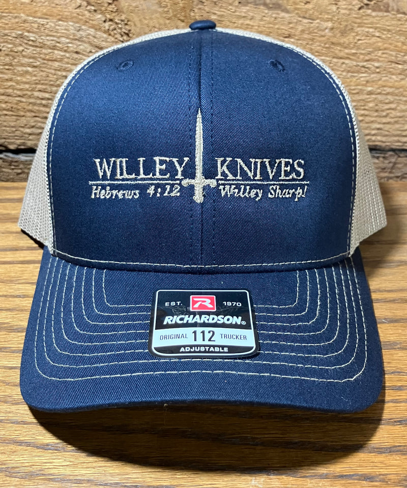 Cargue la imagen en el visor de la galería, Willey Knives Richardson 112 Hat, Navy with Khaki Mesh (HAT16)

