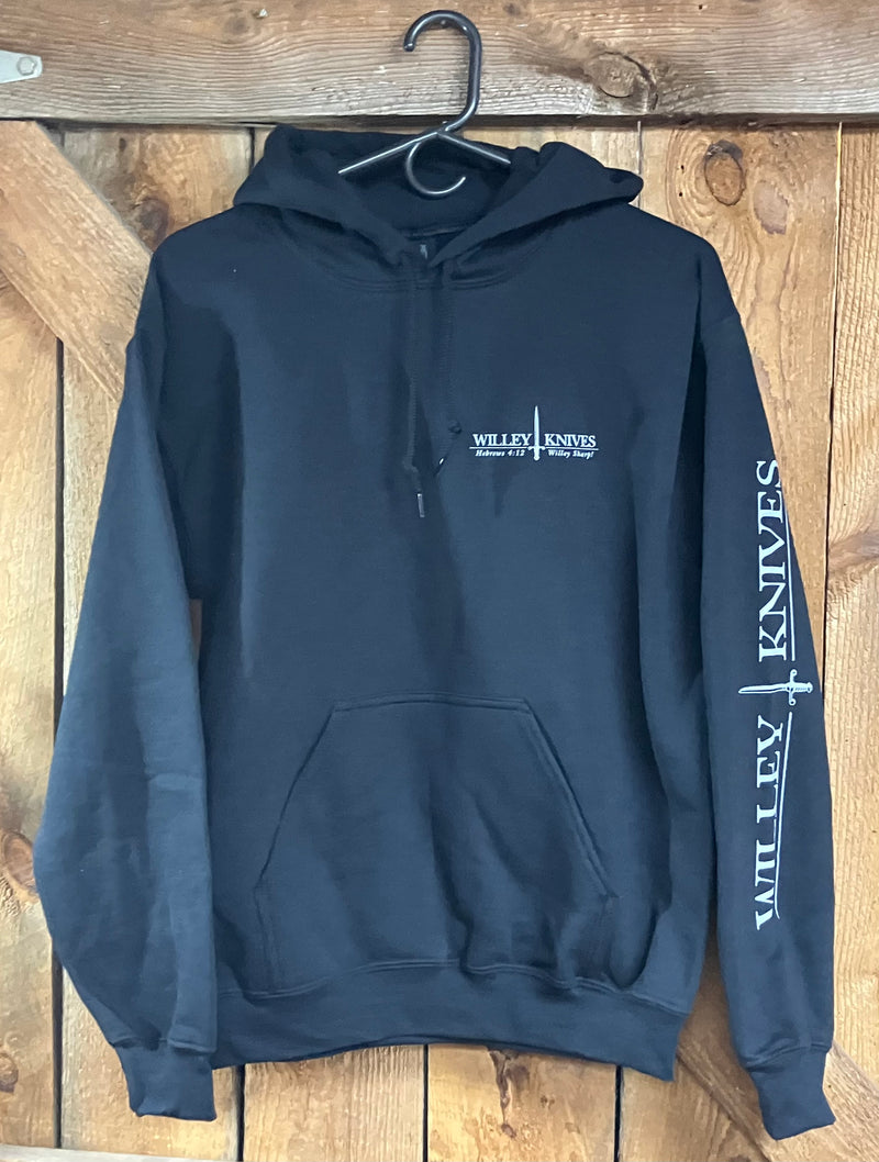 Cargue la imagen en el visor de la galería, Willey Knives Eagle Logo Hoodie Sweatshirt, Black
