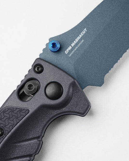 Benchmade Mini Adira™ AXIS® Lock MagnaCut Tempest Gray Grivory®, Partially Serrated (18065SBT-01) - COMING IN MAY!!