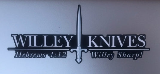 Willey Knives Logo Sticker, Medium