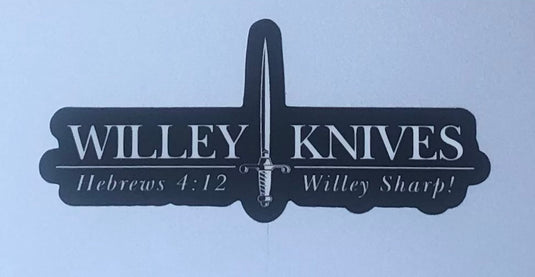 Willey Knives Logo Sticker, Extra Small