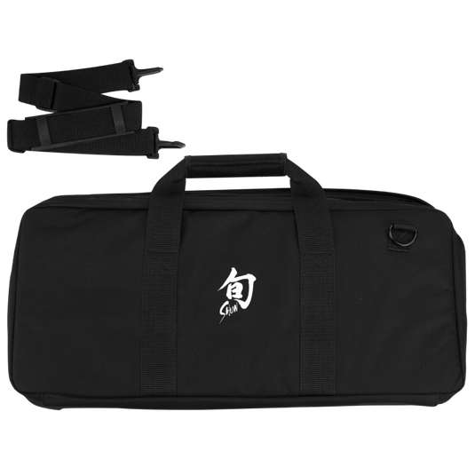 Shun Chef's 20-Slot Knife Case, Black with Shoulder Strap (DM0882)