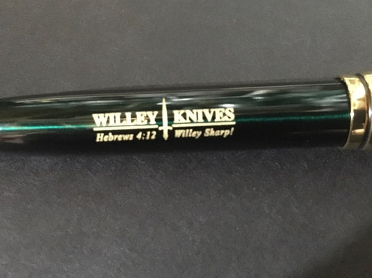 Willey Knives Light-Up Pen, Green