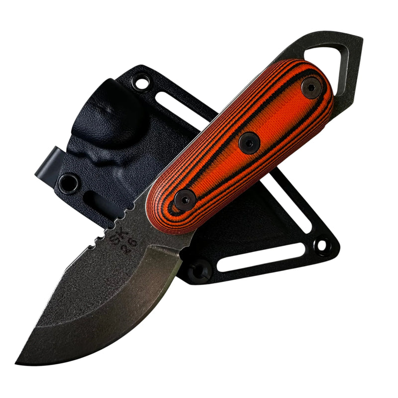 Load image into Gallery viewer, Shed Knives 2026 Skur, Orange &amp; Black Layered G-10 (SK26SKSO)
