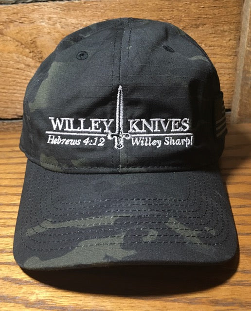 Cargue la imagen en el visor de la galería, Willey Knives Cloth Cap, Tactical Multicam Black (WKHAT7)
