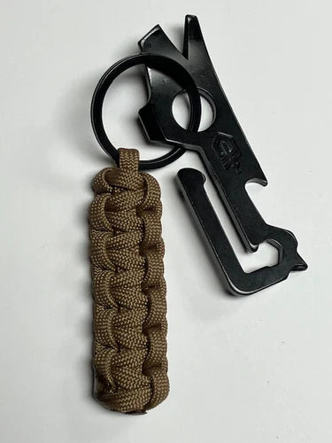 Cargue la imagen en el visor de la galería, Anchor&#39;s Knot Paracord Lanyard with Black Gerber Mullet Tool
