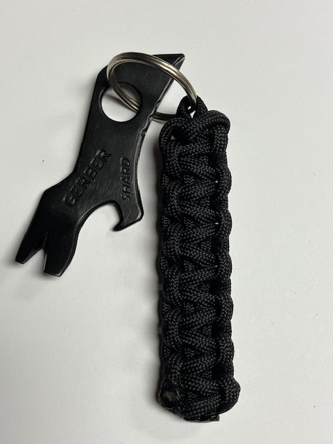 Cargue la imagen en el visor de la galería, Anchor&#39;s Knot Gerber Shard Tool with Black Paracord Lanyard
