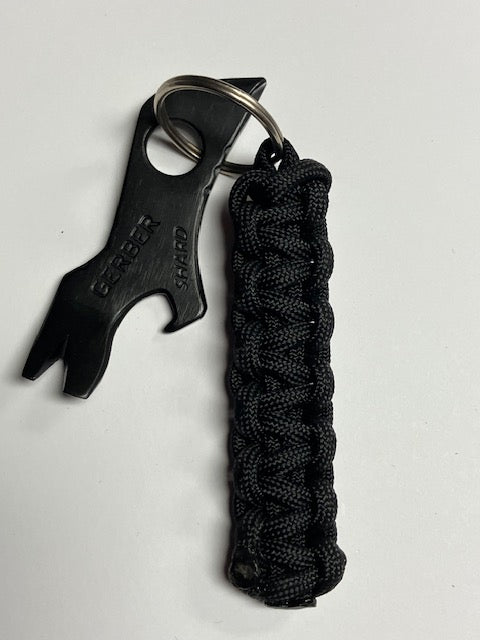 Anchor's Knot Gerber Shard Tool with Black Paracord Lanyard
