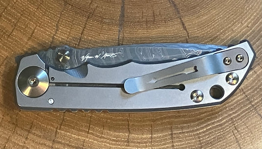 Spartan Blades Elite Harsey Folder Custom, Chad Nichols Damascus, Bronze Ano Hardware (SF5-CNBZHW)