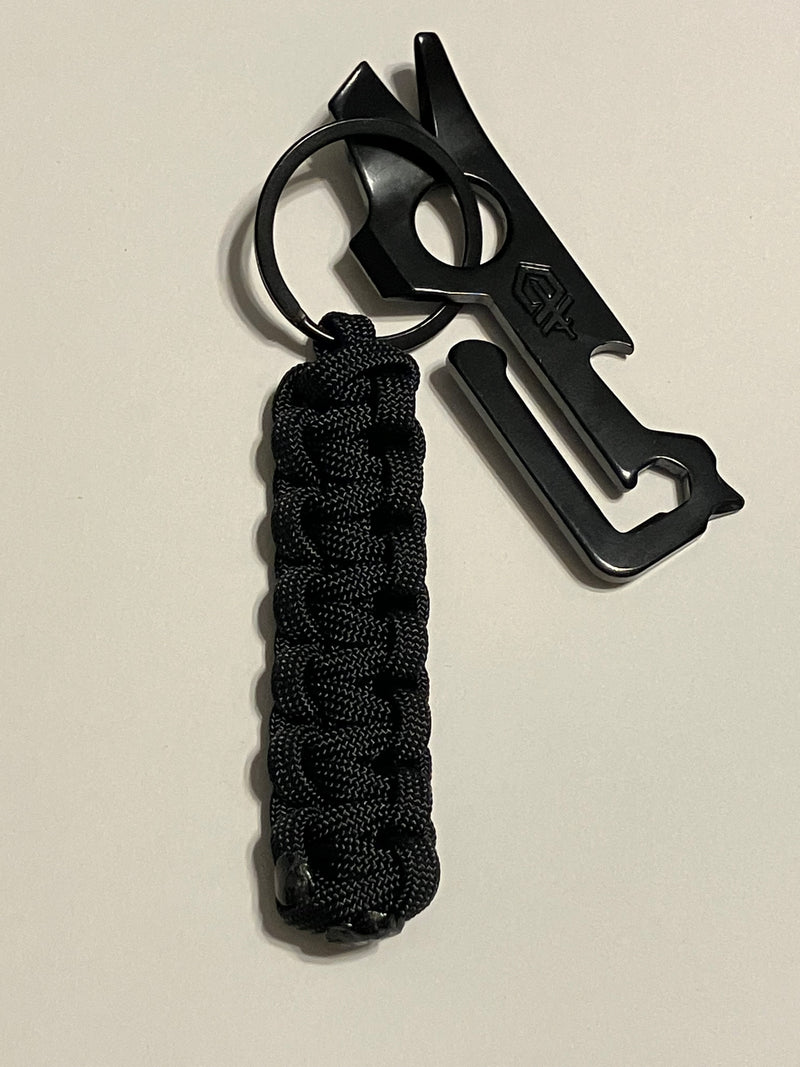 Cargue la imagen en el visor de la galería, Anchor&#39;s Knot Paracord Lanyard with Black Gerber Mullet Tool
