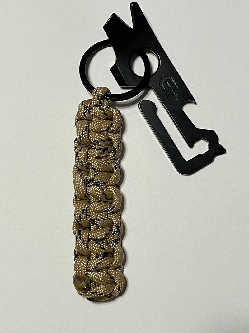 Cargue la imagen en el visor de la galería, Anchor&#39;s Knot Paracord Lanyard with Black Gerber Mullet Tool
