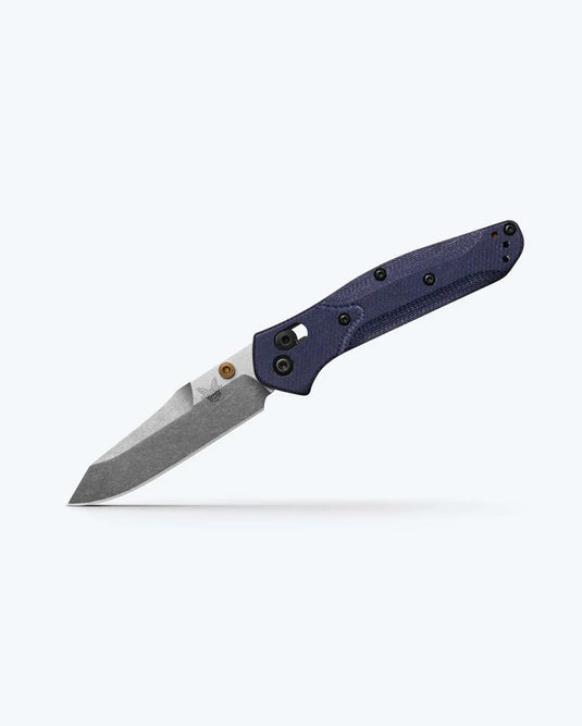 Benchmade Mini Osborne AXIS® Lock Reverse Tanto Blue Denim Micarta (945-04)
