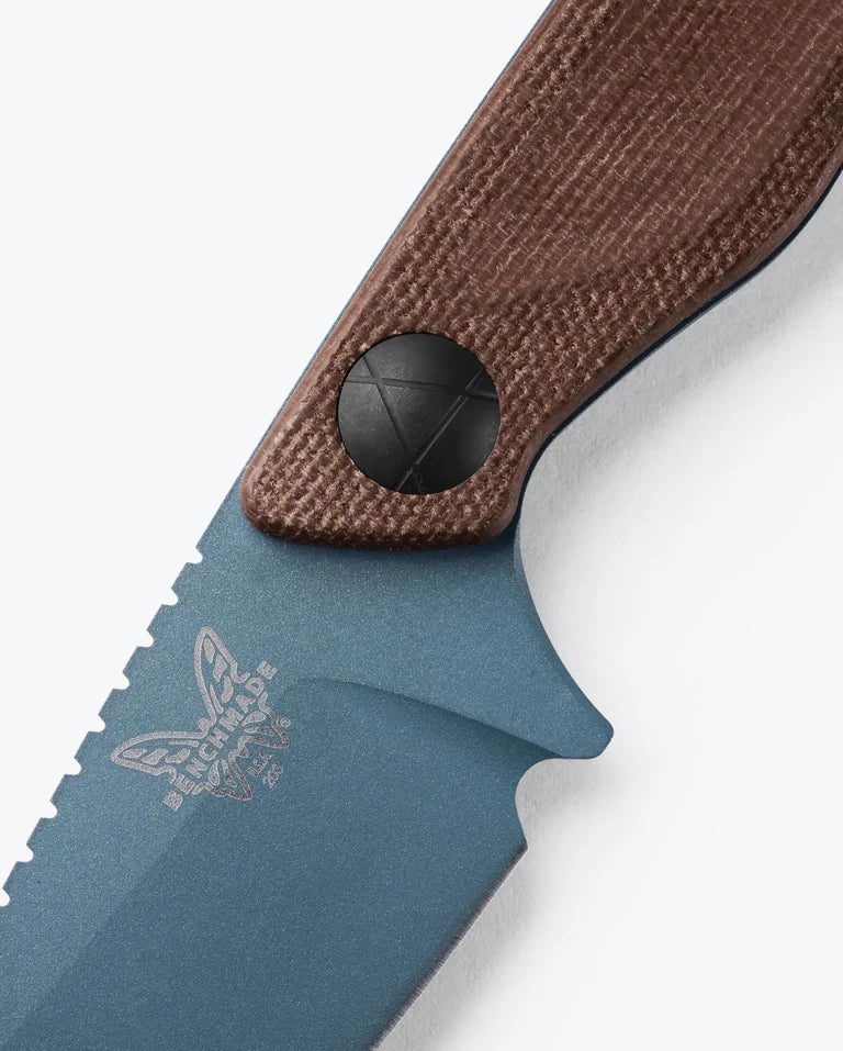 Cargue la imagen en el visor de la galería, Benchmade Dacian™ Fixed Blade Brown Canvas Micarta, MagnaCut (203BT-03)
