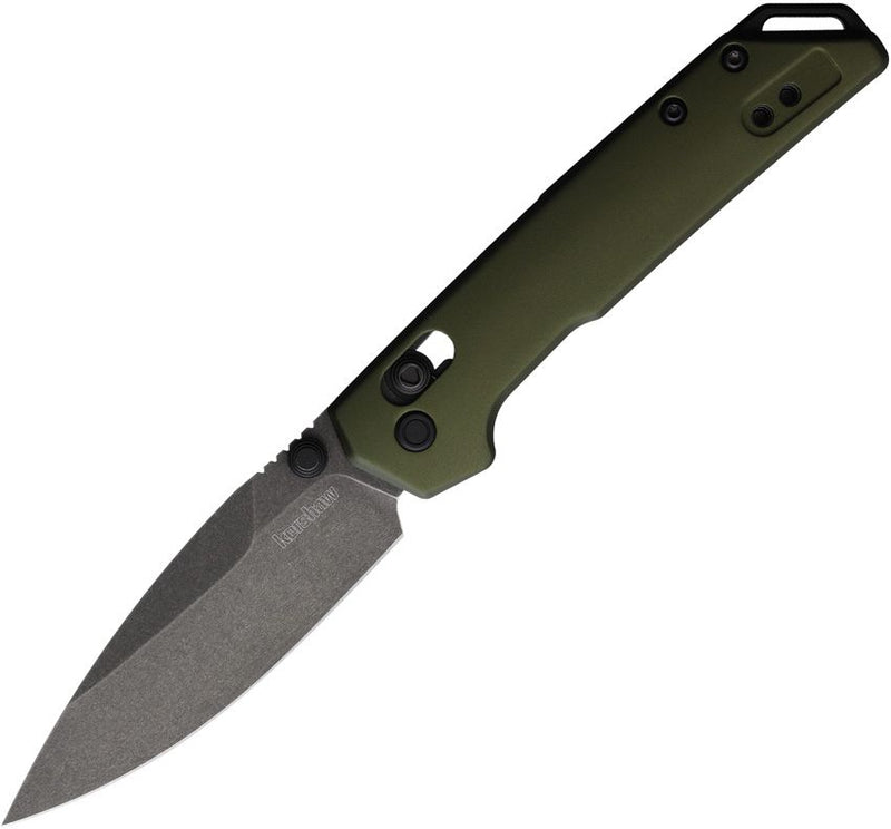 Load image into Gallery viewer, Kershaw® Mini Iridium DuraLock OD Green Aluminum (2051OLBW)
