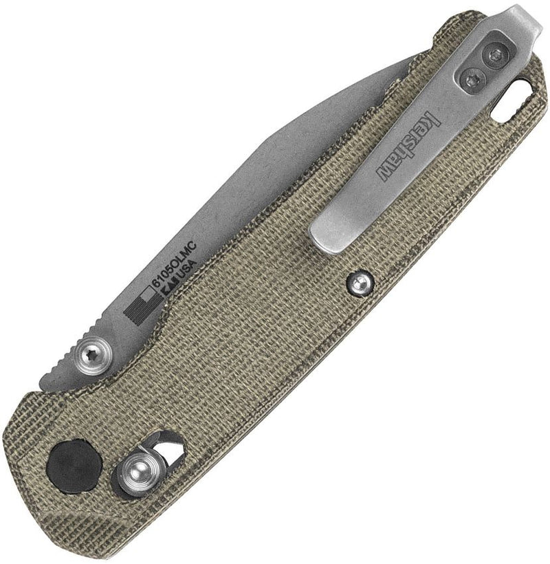 Load image into Gallery viewer, Kershaw® Bel Air Reverse Tanto, OD Green Canvas Micarta, MagnaCut (6105OLMC)
