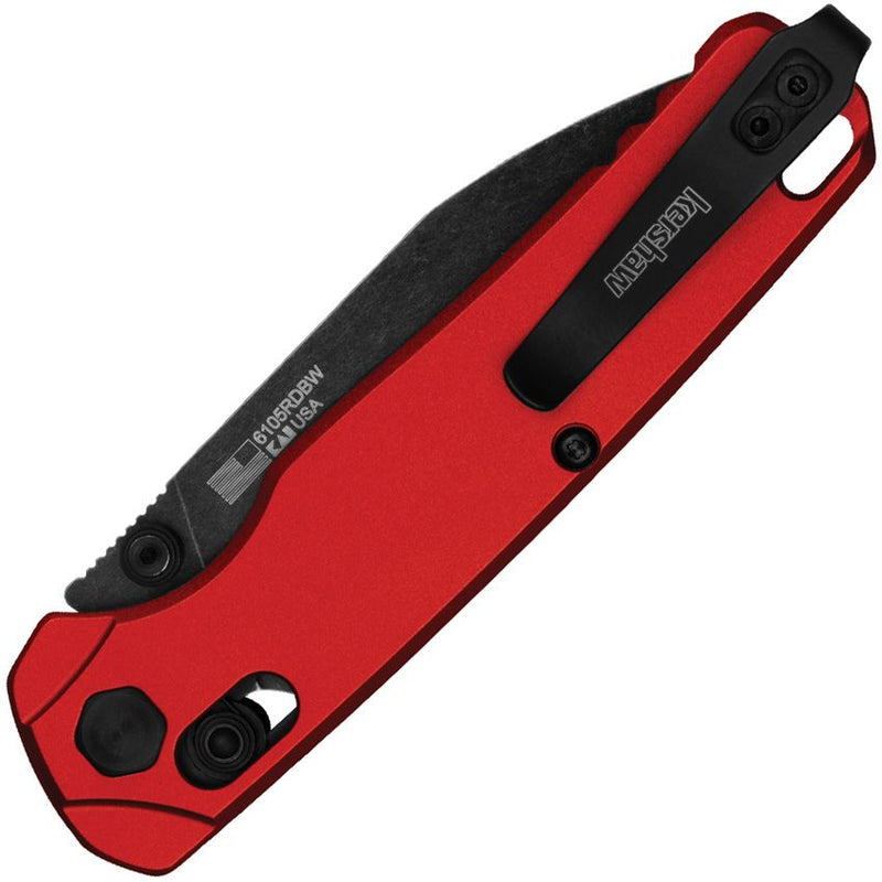 Cargue la imagen en el visor de la galería, Kershaw® Bel Air Red, Reverse Tanto Black Wash MagnaCut (6105RDBW)
