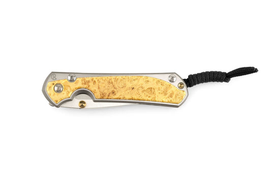 Chris Reeve Large Sebenza 31 Inlay Box Elder Burl, Magnacut Drop Point (L31-1108)