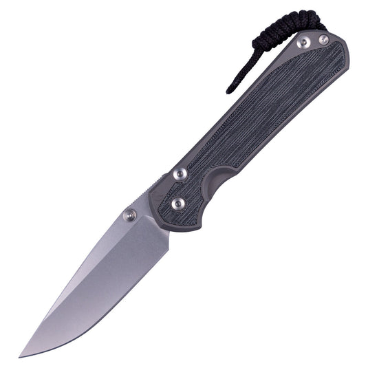 Chris Reeve Large Sebenza 31 Inlay Black Canvas Micarta Drop Point (L31-1652)