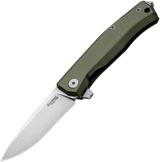 lionSTEEL® Myto Aluminum, M390 Stonewashed, Green (MT01AGS)