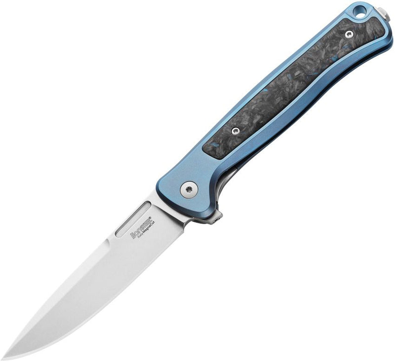 Load image into Gallery viewer, lionSTEEL® Skinny Titanium - Blue / Stonewashed, MagnaCut (SK01BL)
