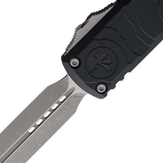 Microtech® UTX-85® Spartan Gen IV OTF Topographic Deep Engraved Apocalyptic® Standard (12304TP-10AP)