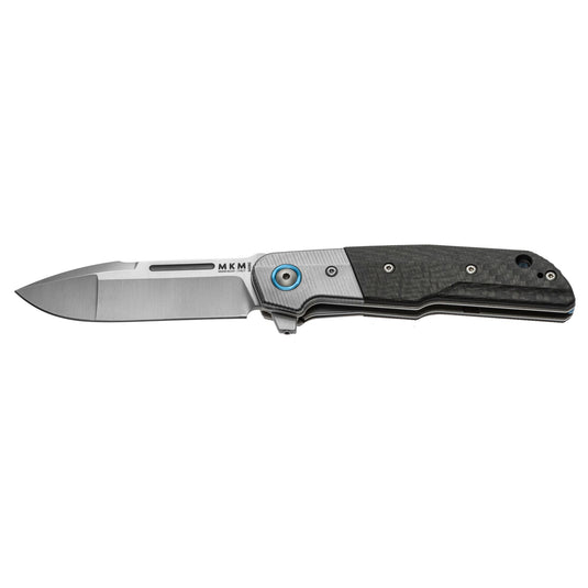 MKM® Clap by lionSTEEL® Carbon Fiber + Titanium Bolsters, M390 Satin (MKLS01-CT)