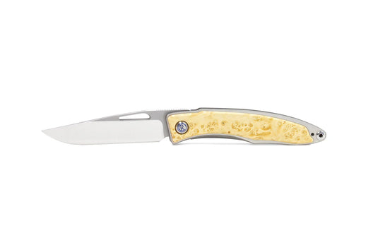 Chris Reeve Mnandi Box Elder Burl, Magnacut Drop Point (MNA-1008)