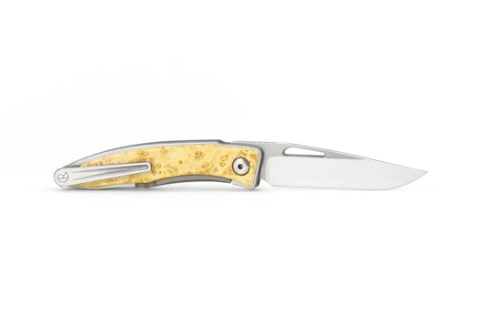 Chris Reeve Mnandi Box Elder Burl, Magnacut Drop Point (MNA-1008)