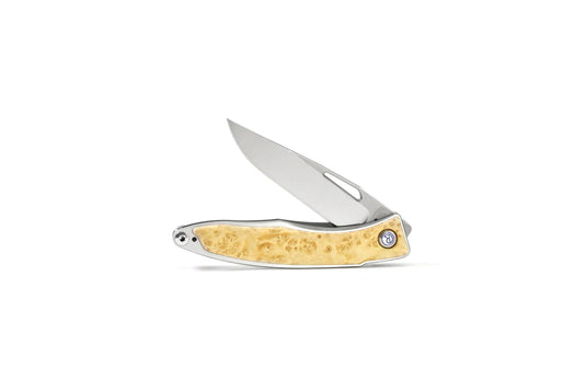Chris Reeve Mnandi Box Elder Burl, Magnacut Drop Point (MNA-1008)