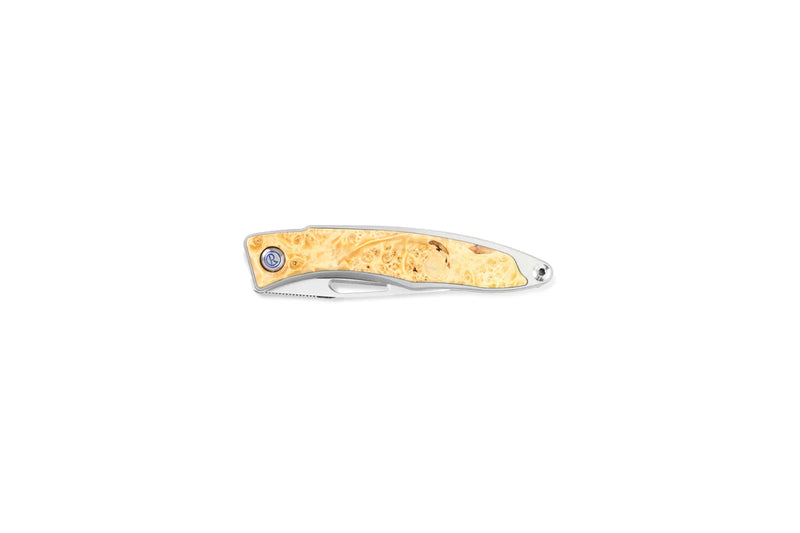 Cargue la imagen en el visor de la galería, Chris Reeve Mnandi Box Elder Burl, Magnacut Drop Point (MNA-1008)
