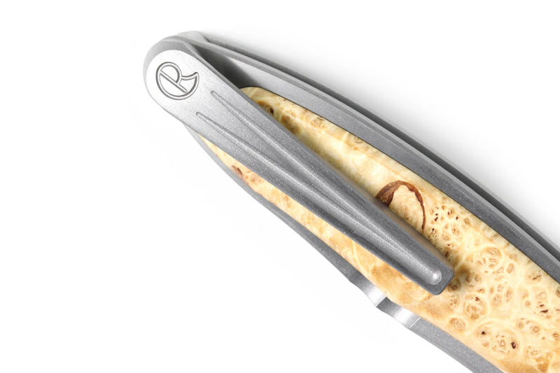 Cargue la imagen en el visor de la galería, Chris Reeve Mnandi Box Elder Burl, Magnacut Drop Point (MNA-1008)
