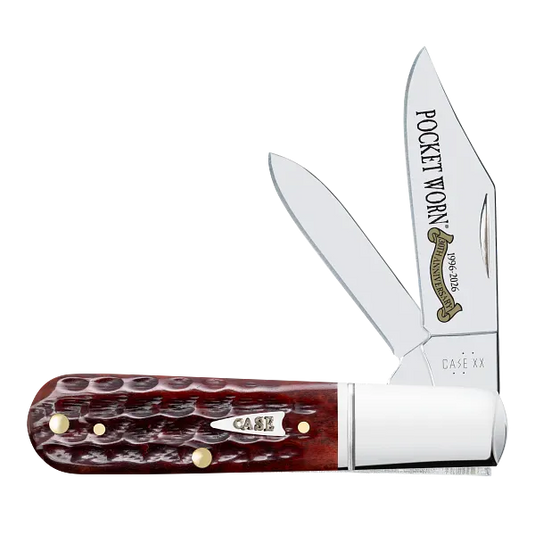 Case Pocket Worn® Corn Cob Jig Mahogany Bone Barlow, Fluted (55233)
