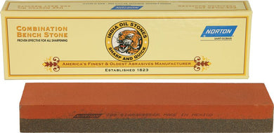 Norton India Alundum Combination Bench Stone, 8 inch (NTIB8)