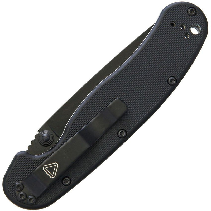 Ontario Knife Company RAT II Folding Pocket Knife - D2 Steel Blade, Black Handle (Model ON8830)