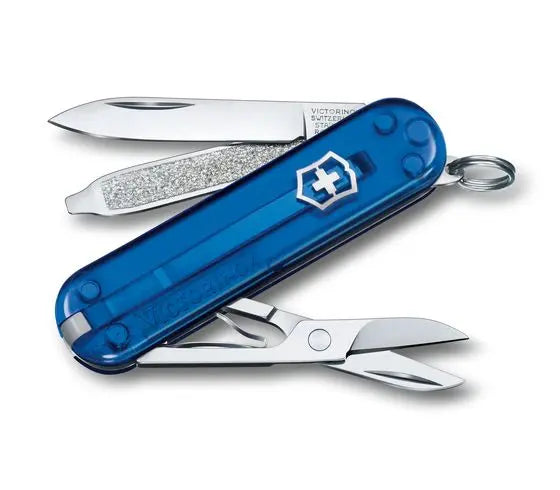 Load image into Gallery viewer, Swiss Army Classic SD Knife Transparent Deep Ocean (0.6223.T2G)
