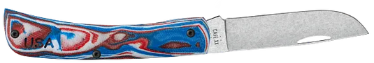 Case Crossroads™ Red/White/Blue Burl G10 Smooth XR Sod Buster Jr.® w/ Pocket Clip, S35VN (66386)