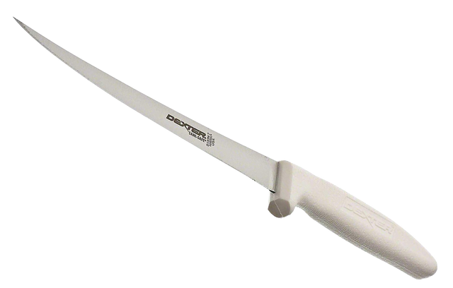 Load image into Gallery viewer, Dexter Sani-Safe® 7&quot; Narrow Flexible Fillet Knife with Edge Guard, White (28313)
